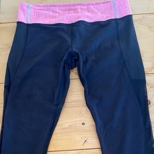 Lululemon leggings with mesh back